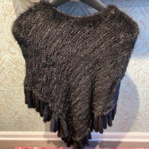 Mink poncho